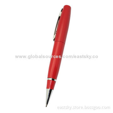 Custom Pen Shape USB Drive, Warranty Free for 2 Years, Metal Material, Comes in Silver or BlackNew